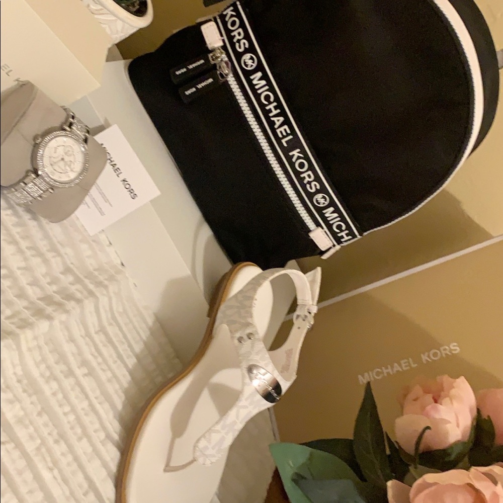 Mk bundle...backpack,watch,sandals size 6